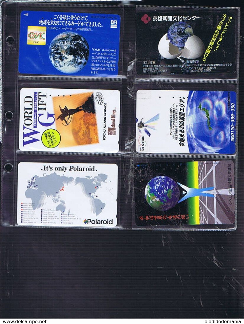 télécartes carte telephonique phonecard japon japan theme espace mappemonde terre  39 cartes