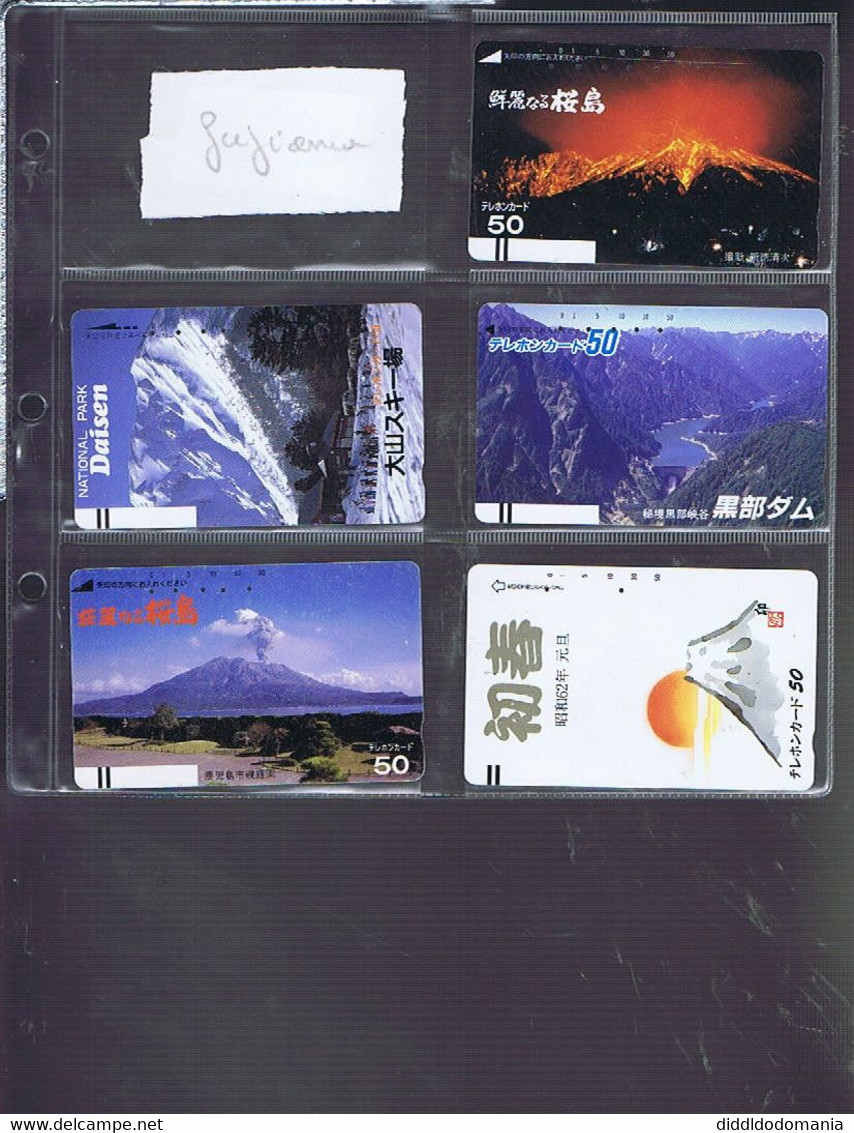 Télécartes Carte Telephonique Phonecard Japon Japan Theme Montagne Fuji  17 Cartes - Mountains