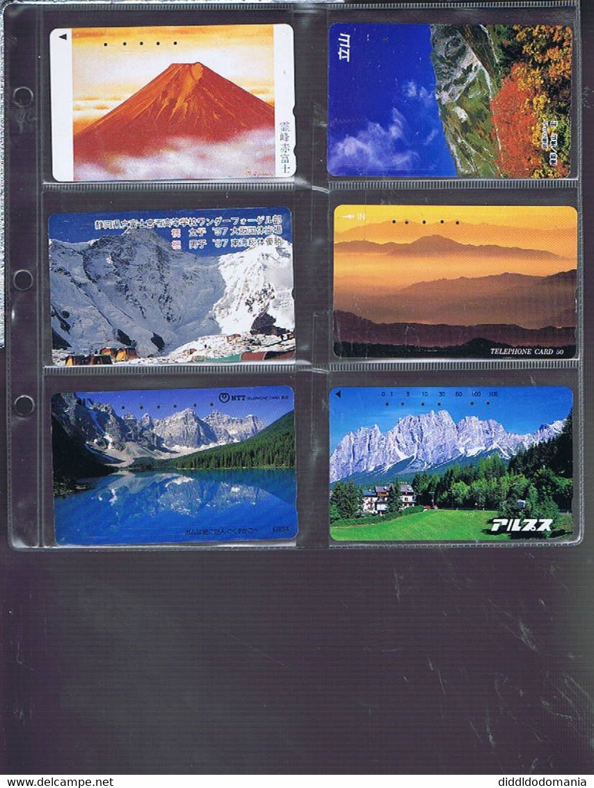 Télécartes Carte Telephonique Phonecard Japon Japan Theme Montagne Fuji  17 Cartes - Mountains