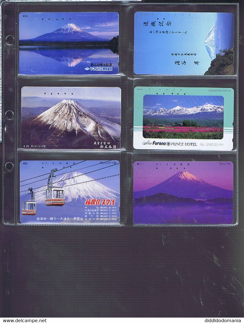 Télécartes Carte Telephonique Phonecard Japon Japan Theme Montagne Fuji  17 Cartes - Montagnes