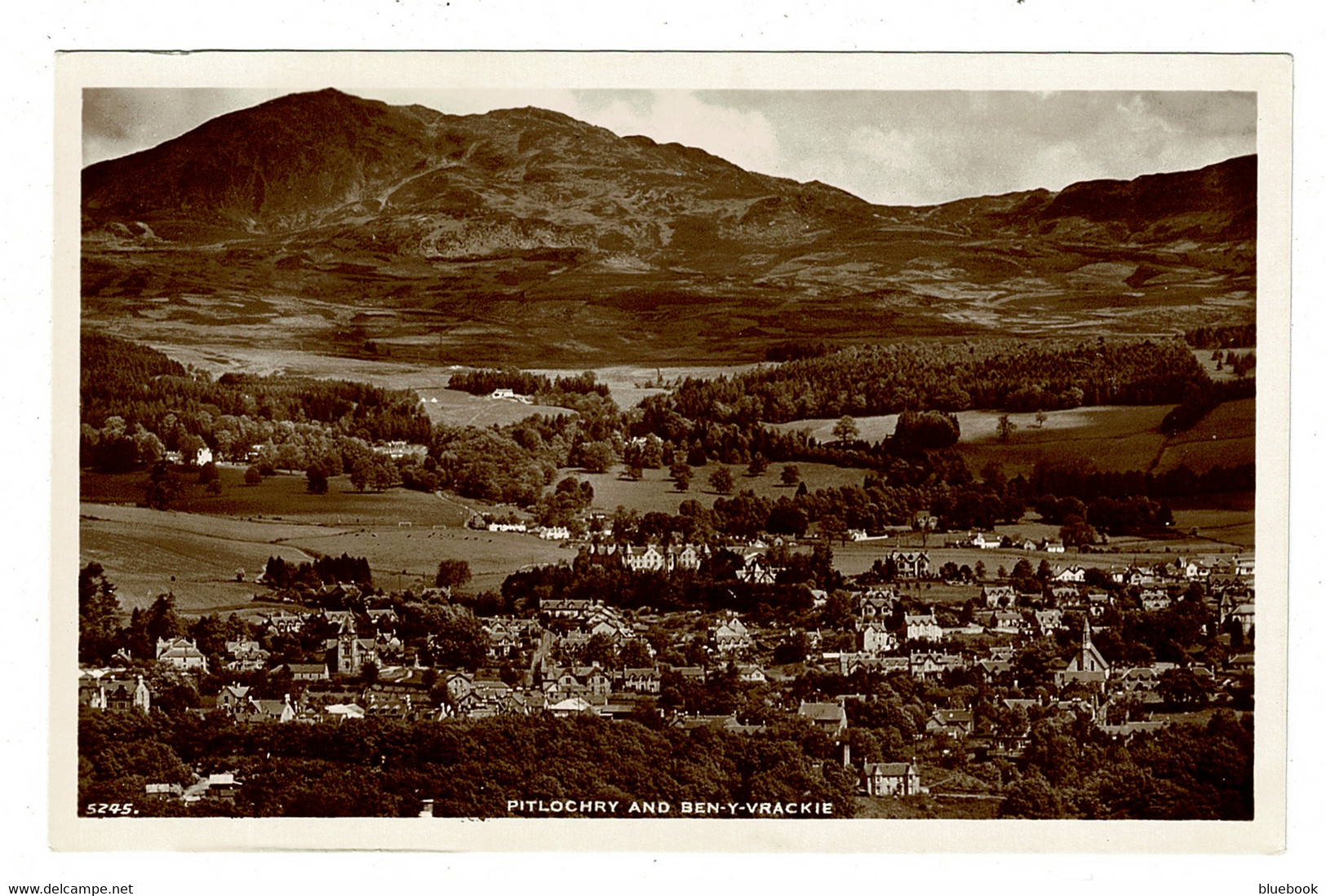 Ref 1413 - Real Photo Postcard - Pitlochry And Ben-Y-Vrackie - Perthshire Scotland - Perthshire