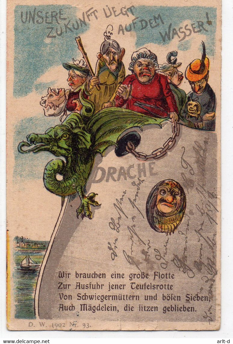 DC4244 - Ak Elmshorn - Unsere Zukunft Liegt Auf Dem Wasser, Drache, 1903 Sehr Schöne Litho - Elmshorn