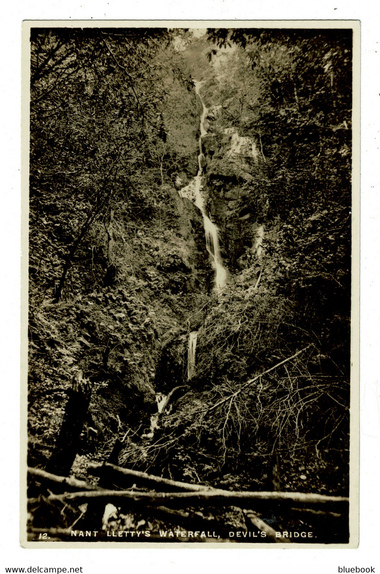 Ref 1414 - Raphael Tuck Postcard Nant Lletty's Waterfall Devil's Bridge Cardiganshire Wales - Cardiganshire