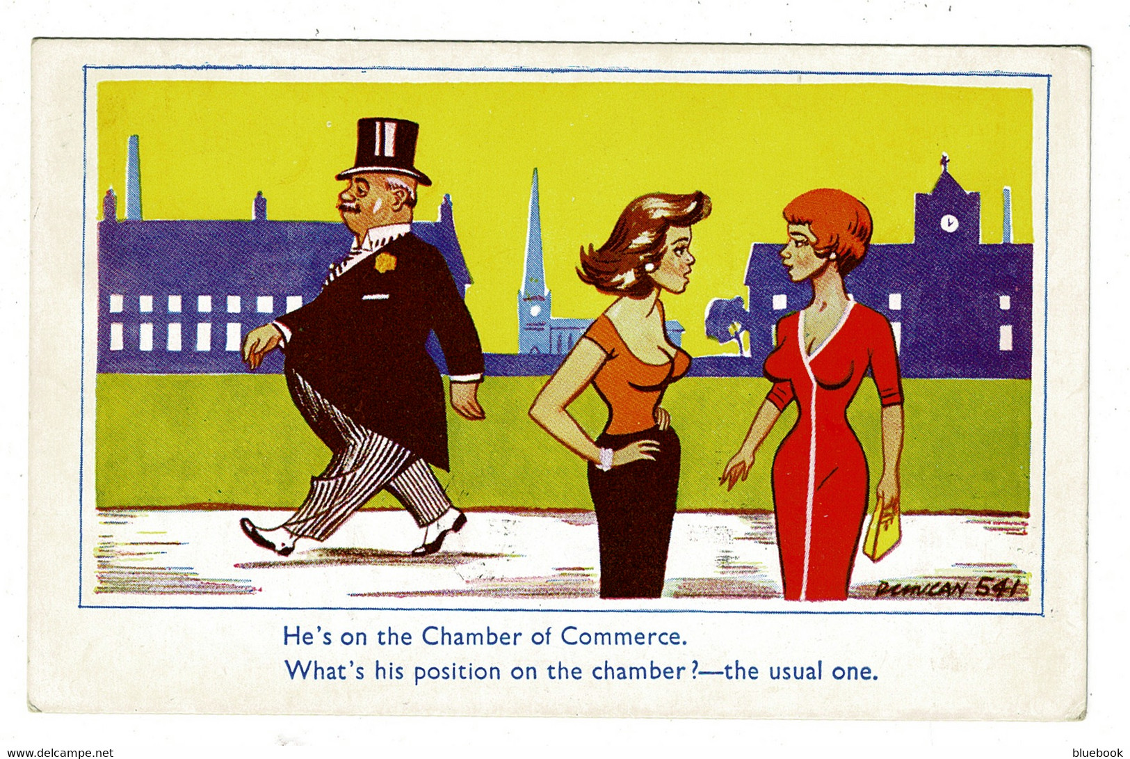 Ref 1414 - 1959 Comic Postcard - Chamber Of Commerce - Nice GB Graphite Stamp - Fumetti