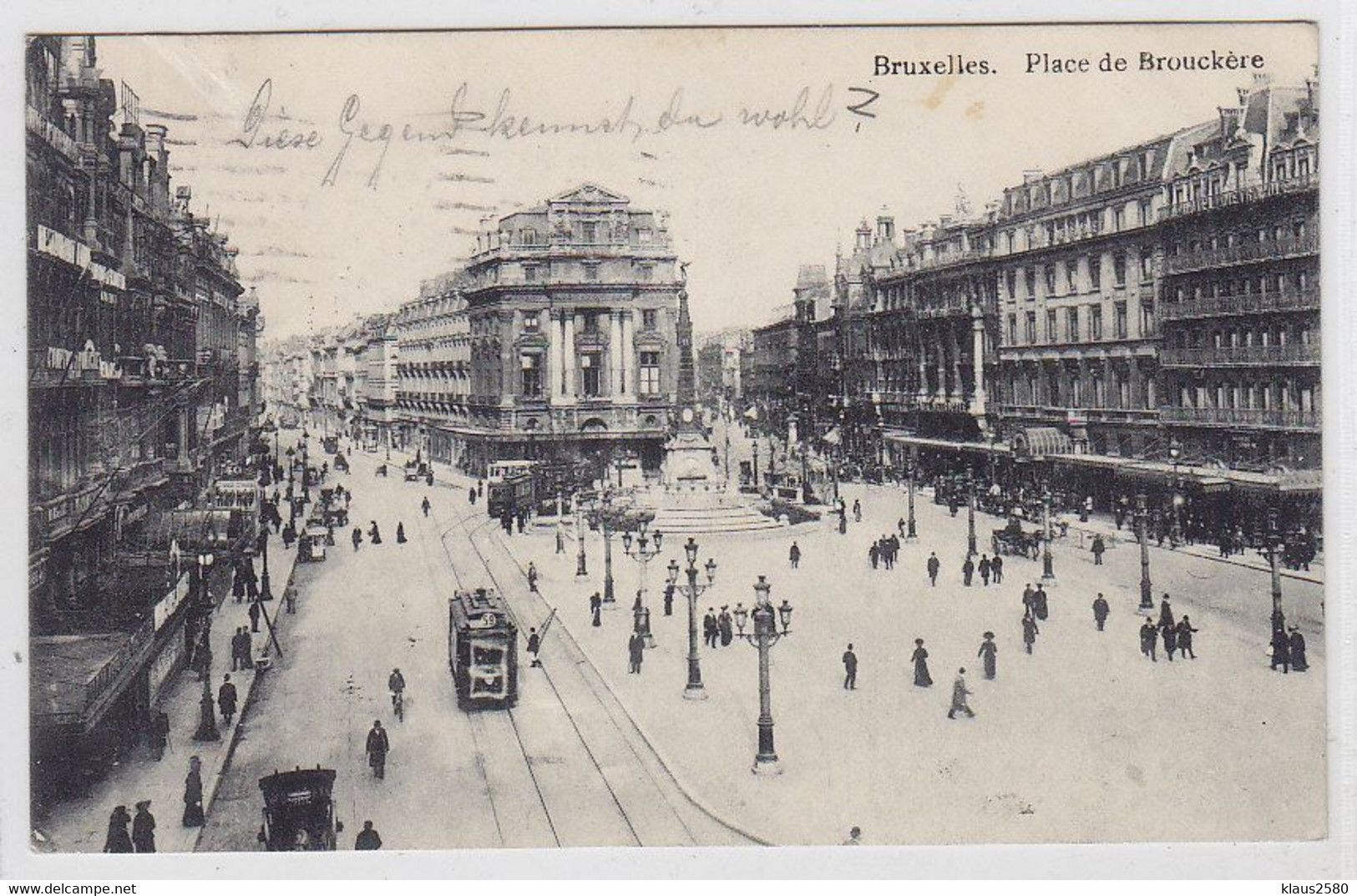 Belgien Alte S/w Karte Brüssel Mit Strassenbahn - Nahverkehr, Oberirdisch