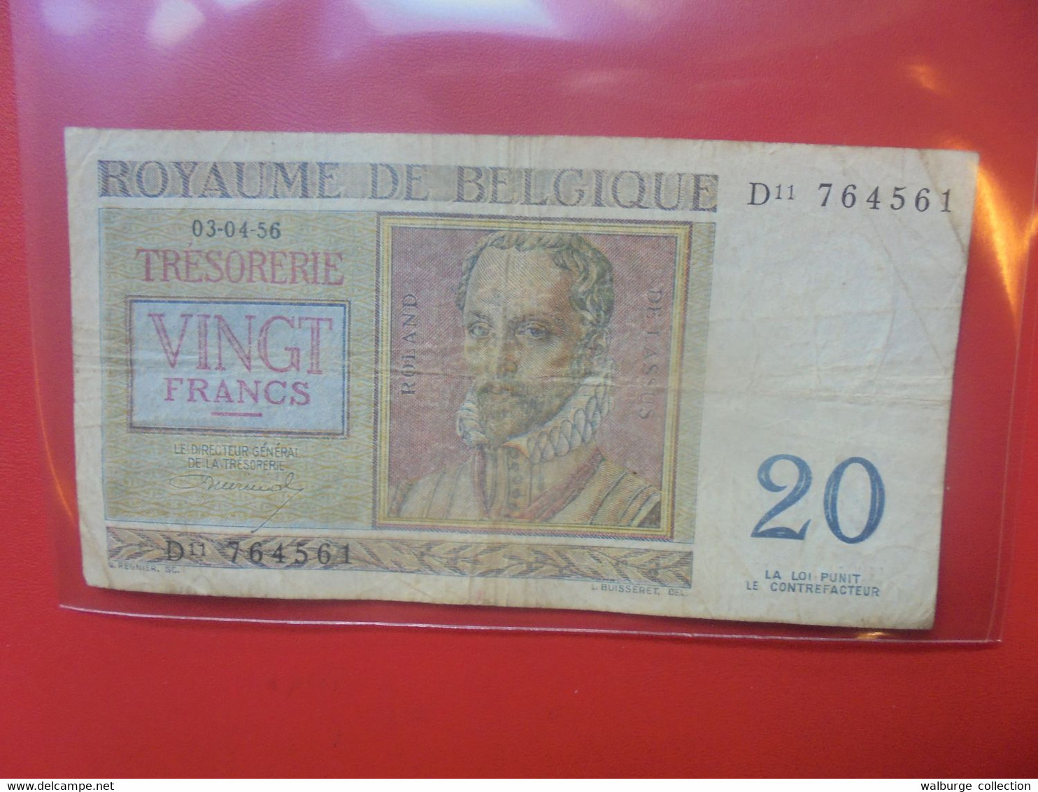 BELGIQUE 20 Francs 03-04-1956 Circuler - 20 Franchi