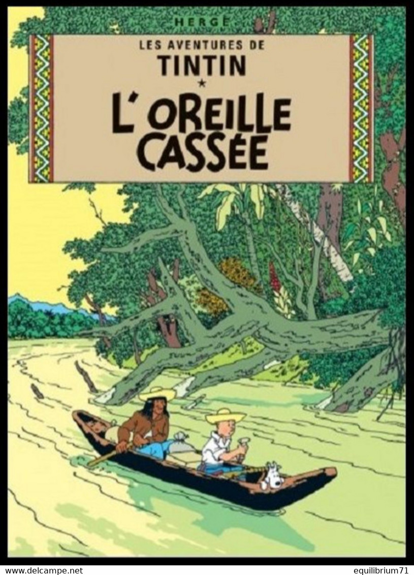 Carte Postale / Postkaart - Kuifje/Tintin - Milou/Bobbie - Haddock - Tournesol - L'oreille Cassée / Het Gebroken Oor - Philabédés (comics)