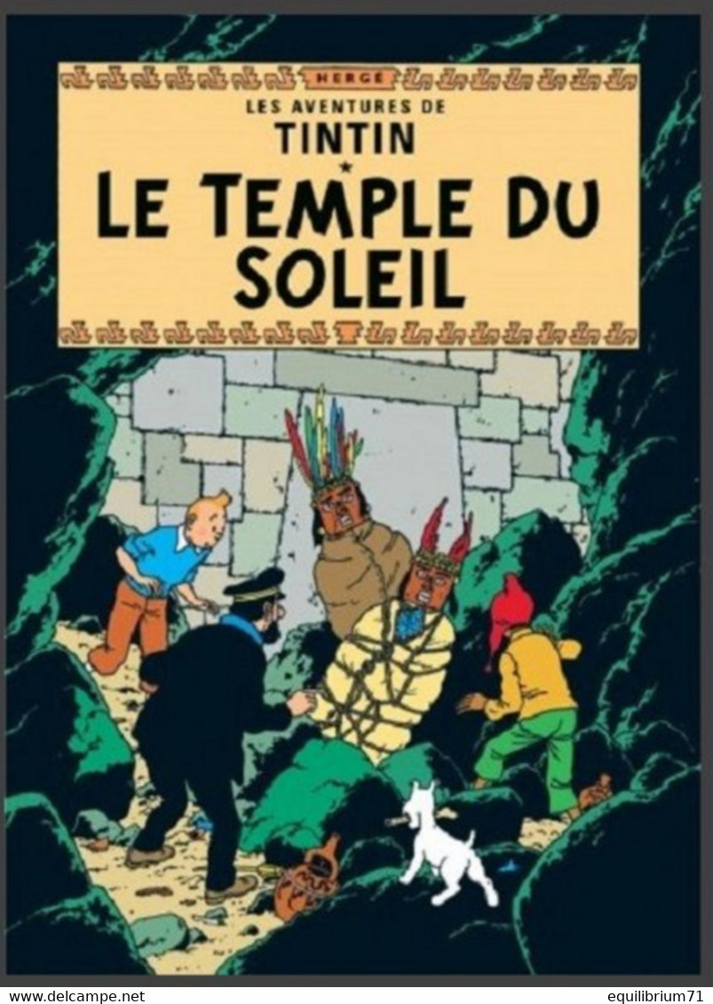 Carte Postale / Postkaart - Kuifje/Tintin - Milou/Bobbie - Haddock - Tournesol - Le Temple Du Soleil / De Zonnetempel - Philabédés (comics)