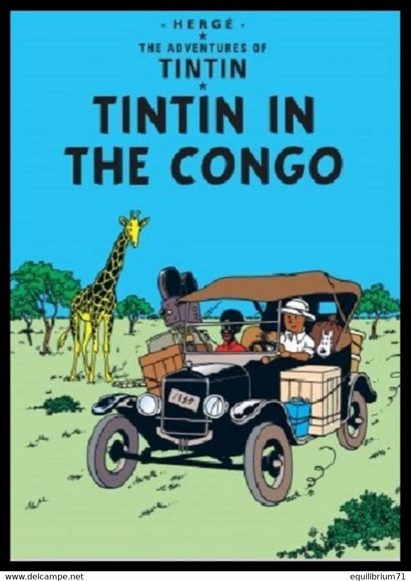 Carte Postale/Postkaart Anglais- Kuifje/Tintin - Milou/Bobbie - Haddock - Tournesol - Tintin Au Congo/Tintin In De Congo - Philabédés