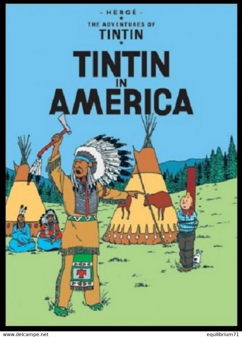 Carte Postale / Postkaart Anglais - Kuifje/Tintin - Milou/Bobbie - Haddock - Tintin En Amérique/Tintin In Amerika - Philabédés