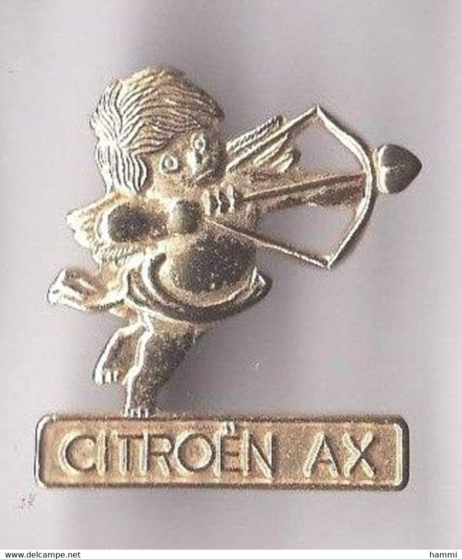 V90 Pin's Citroën AX Doré Cupidon Flèche Amour Cœur Love Arc Achat Immédiat - Tir à L'Arc