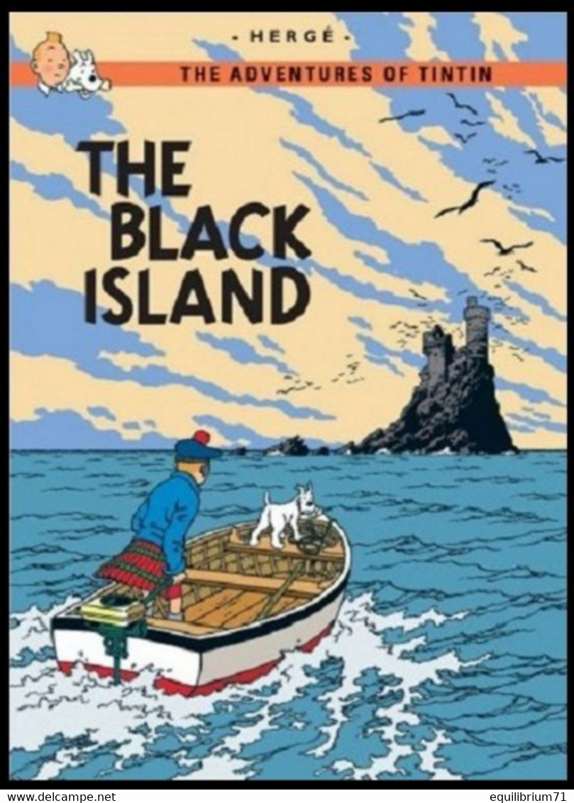 Carte Postale / Postkaart Anglais - Kuifje/Tintin - Milou/Bobbie - Haddock - Tournesol - L'île Noire / The Black Island - Philabédés