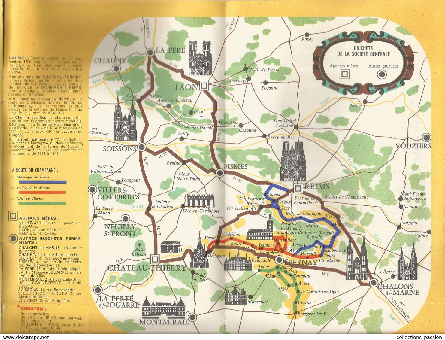 Régionalisme , Publicité Société Générale, REIMS En Champagne, Plan, 12 Pages, 3 Scans, Frais Fr 1.85e - Champagne - Ardenne