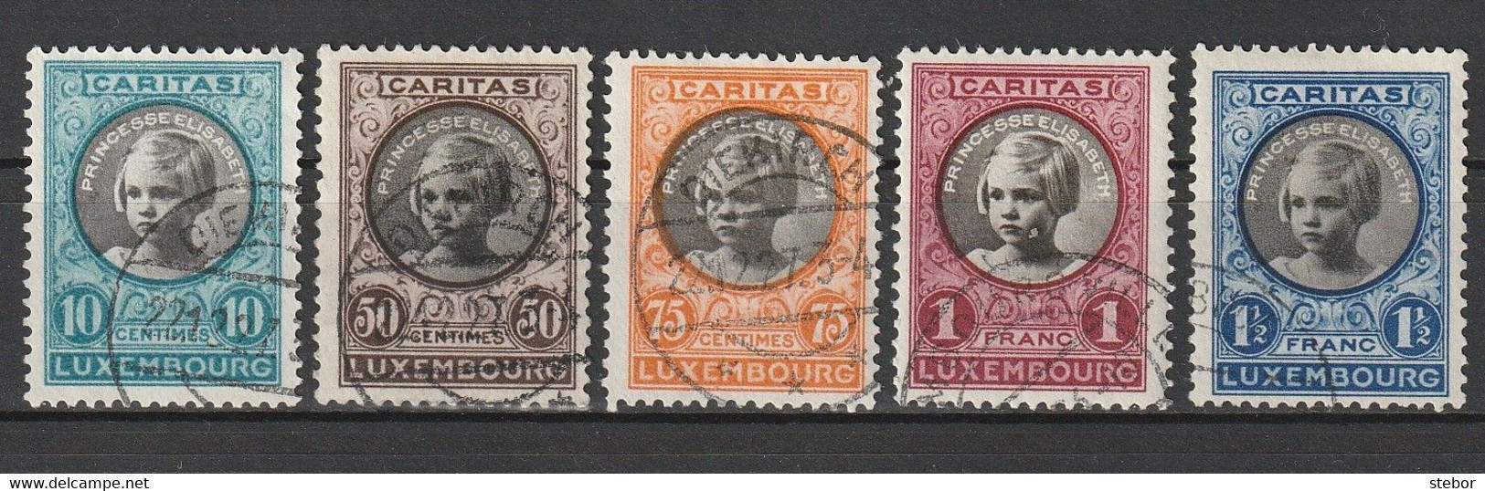 Luxemburg 1927  Nr 192/96 G,zeer Mooi Lot Krt 4255 - Collections (without Album)