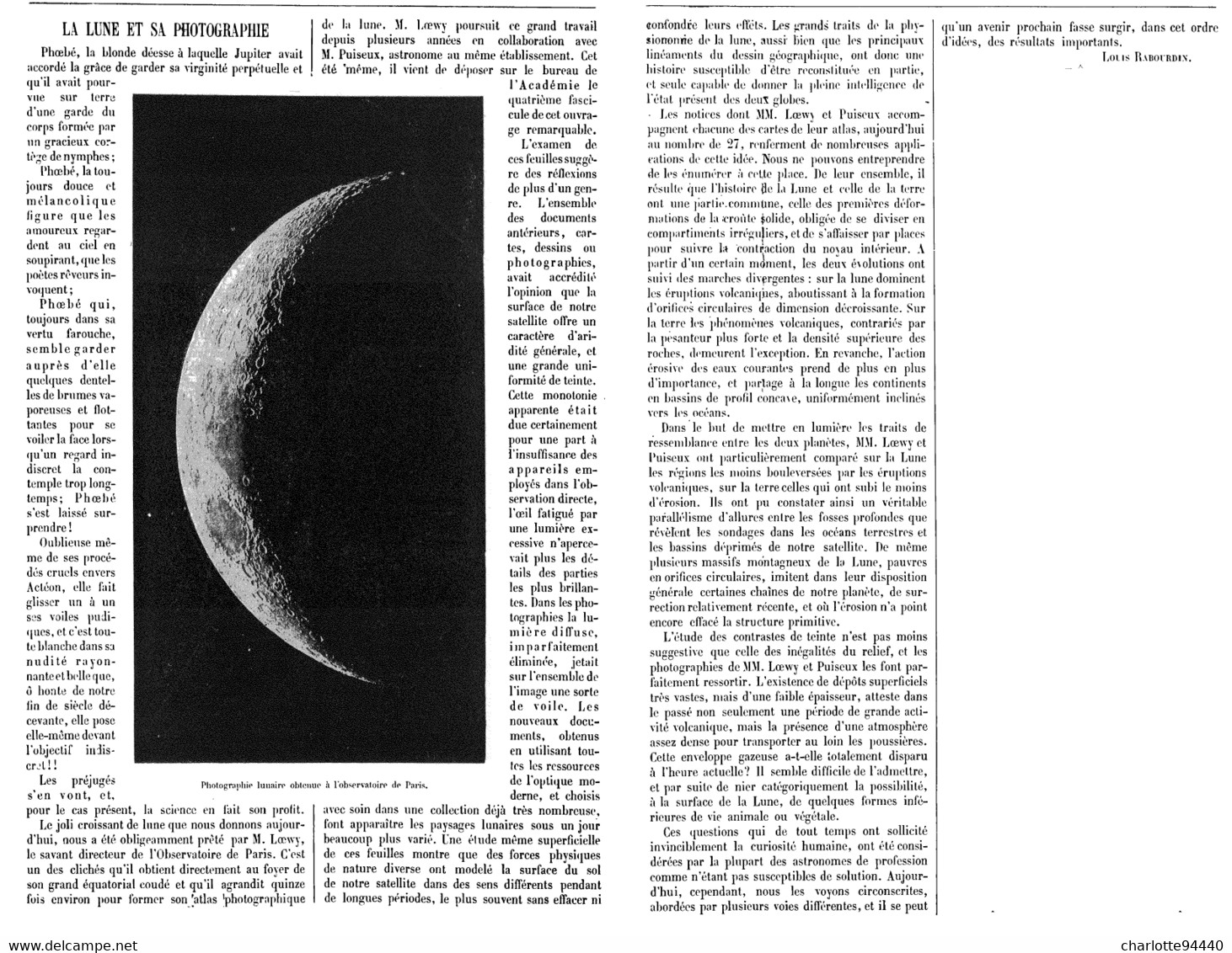 LA LUNE Et Sa PHOTOGRAPHIE    1899 - Sterrenkunde