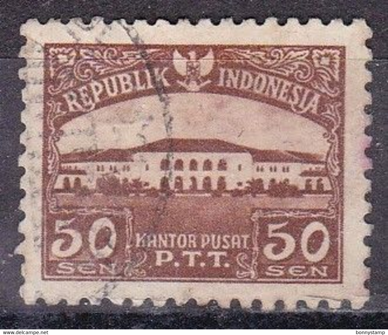 Indonesia, 1951/53 - 50s Post Office - Nr.381 Usato° - Indonesien