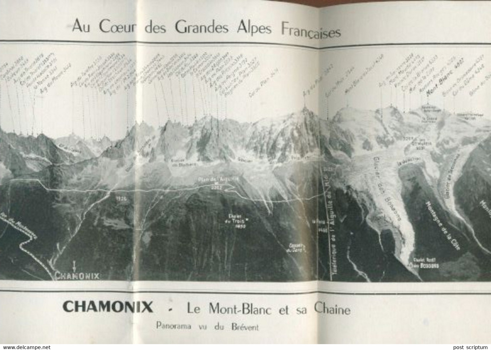 Vieux Papiers - Carte - Chamonix Panorama Sur La Chaine Du Mont Blanc - Topographical Maps