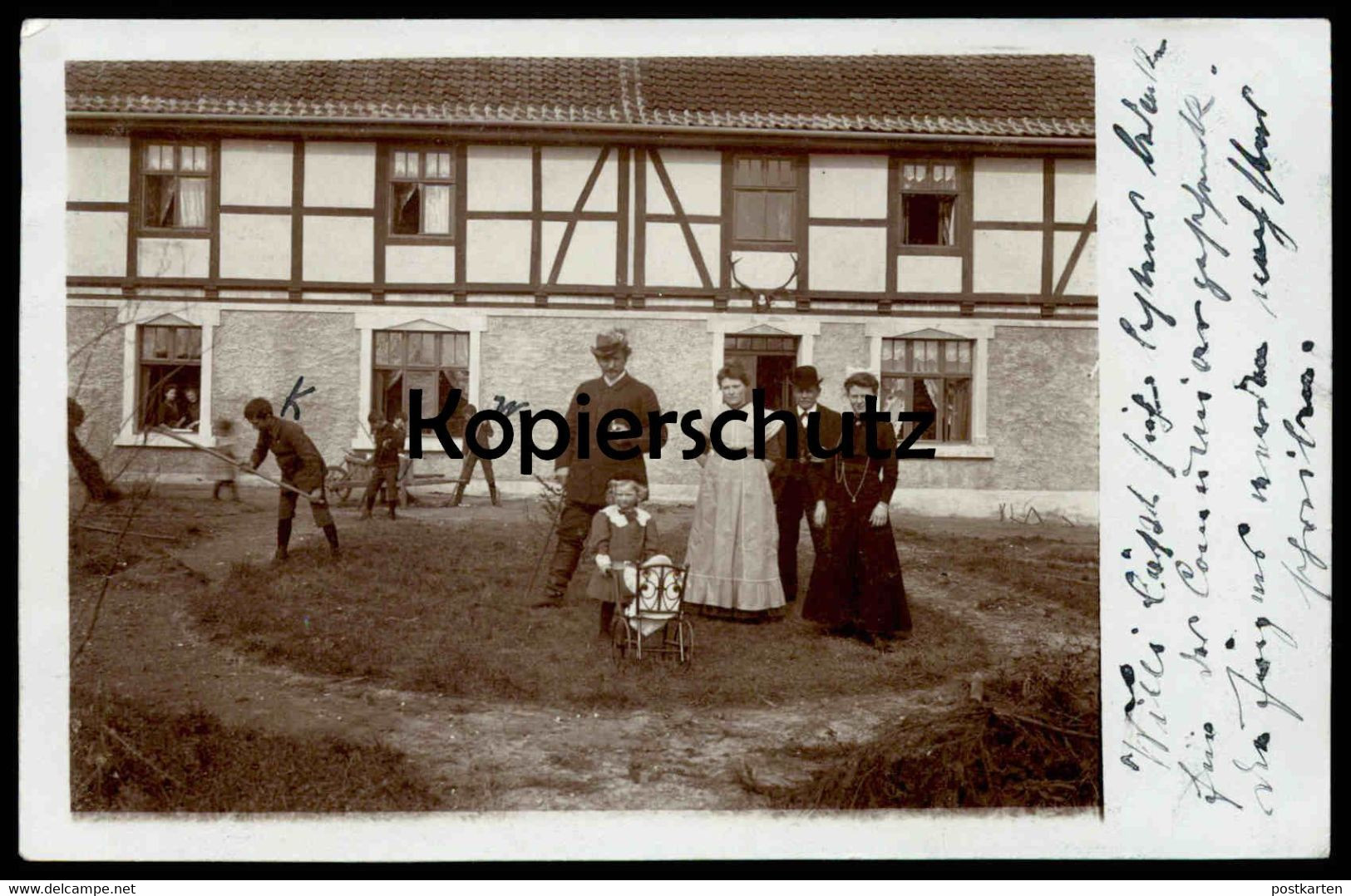 ALTE FOTO POSTKARTE FORSTHAUS PAPENBERG BESITZER F. KRAMPE HALDENSLEBEN FÖRSTER BEWOHNER IST VERFASSER DER ANSICHTSKARTE - Haldensleben