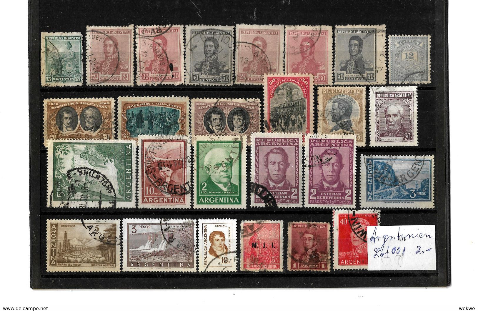 ARGENTINIEN LOT 001 O - Colecciones & Series