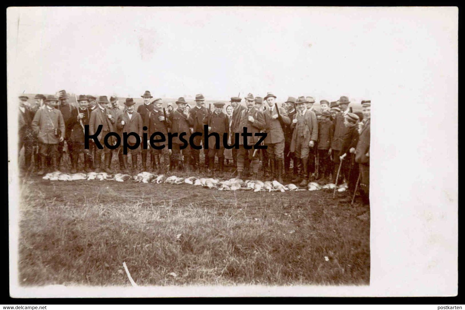 ALTE FOTO POSTKARTE JAGDSTRECKE JAGD VERM. WILSLEBEN Hunting Chasse Chase Rifle Gewehr Wild Jäger Photo Ansichtskarte - Aschersleben