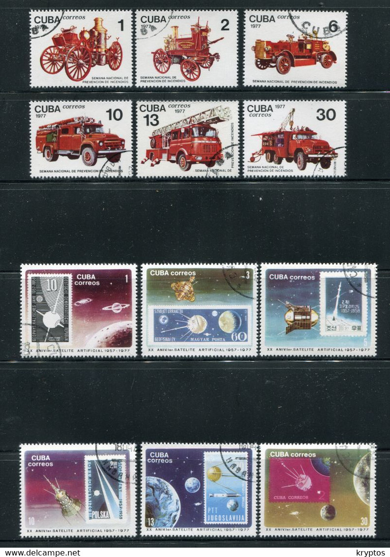 Cuba 1977. 2 Complete Sets (12 Stamps) USED - Otros & Sin Clasificación