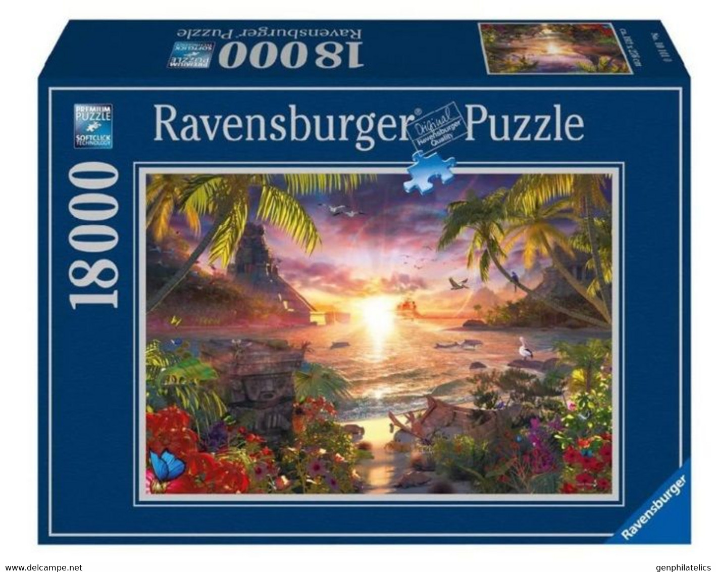 NEW Ravensburger Puzzle 18000 Pc Tiles Pieces "Paradaise Sunset" - Puzzle Games