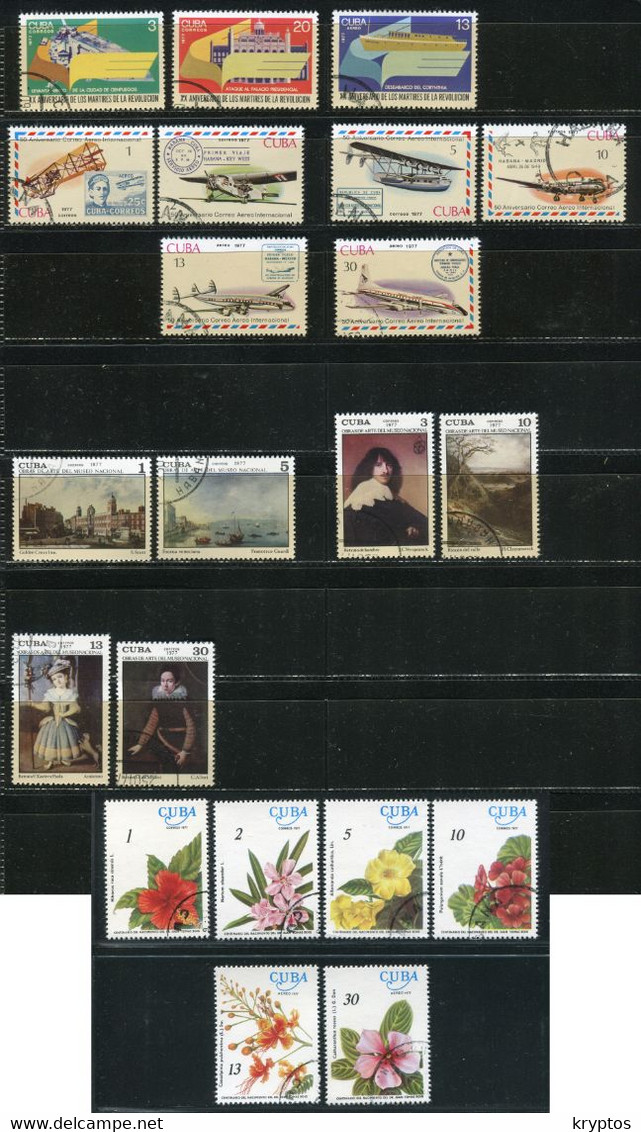 Cuba 1977. 4 Complete Sets (21 Stamps) USED - Otros & Sin Clasificación