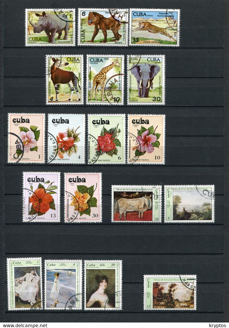 Cuba 1978. 3 Complete Sets (18 Stamps) USED - Sonstige & Ohne Zuordnung