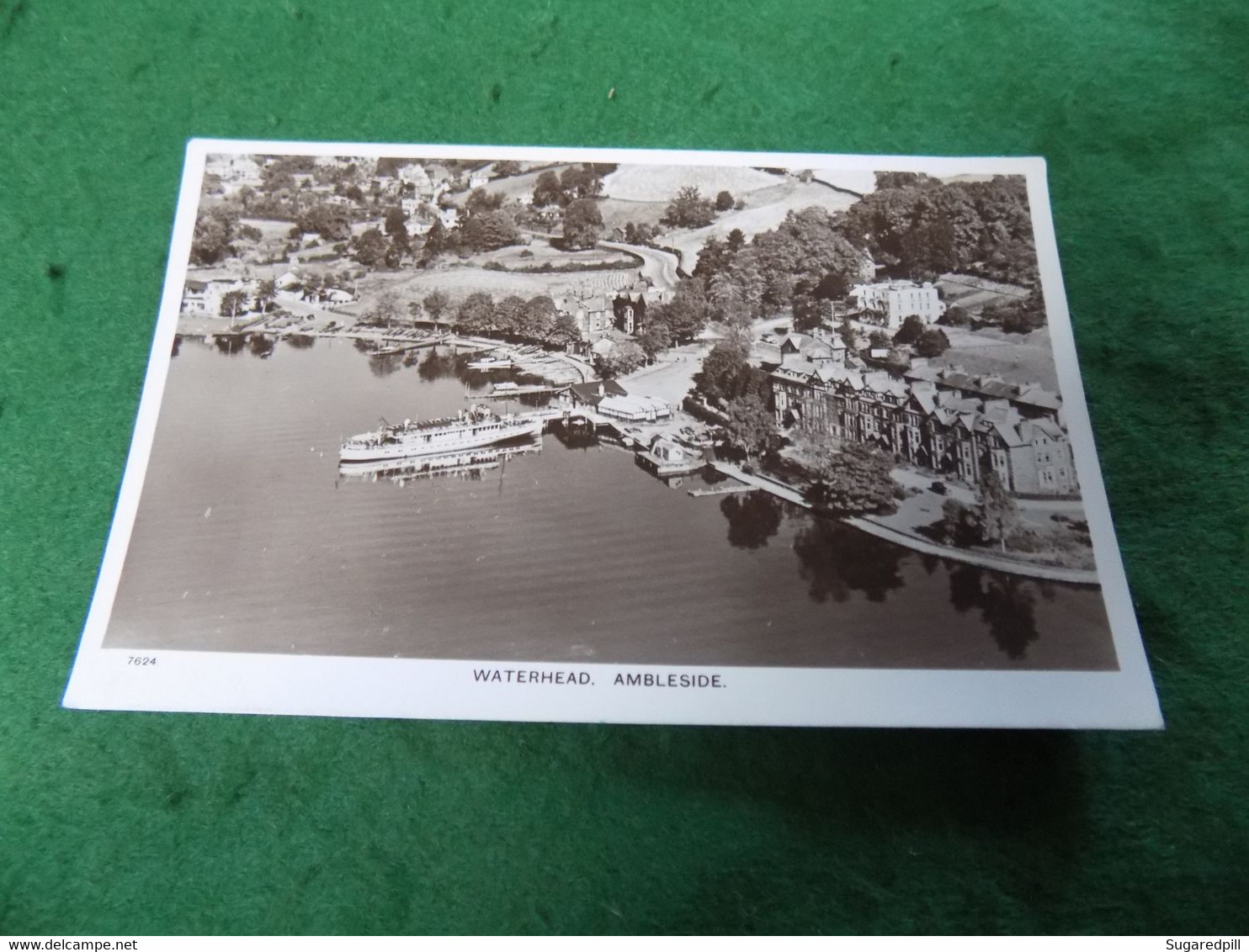 VINTAGE EUROPE UK CUMBRIA: AMBLESIDE Waterhead Aerial Sepia 1946 Aero Pictorial - Ambleside