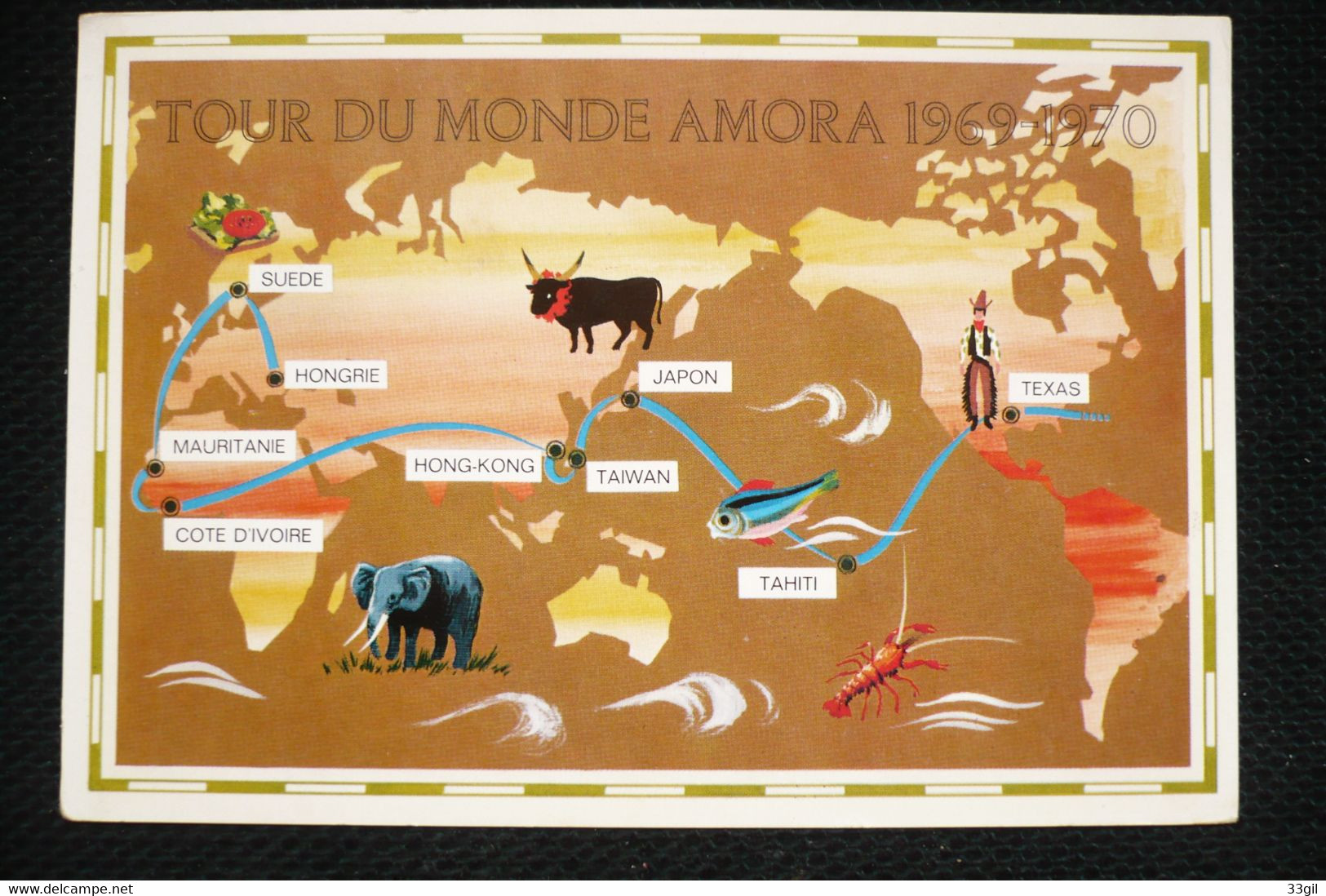 Hongrie CP Publicité  Tour Du Monde AMORA 1969/70 .(idem Ionyl Dear Doctor ) - Alimentazione