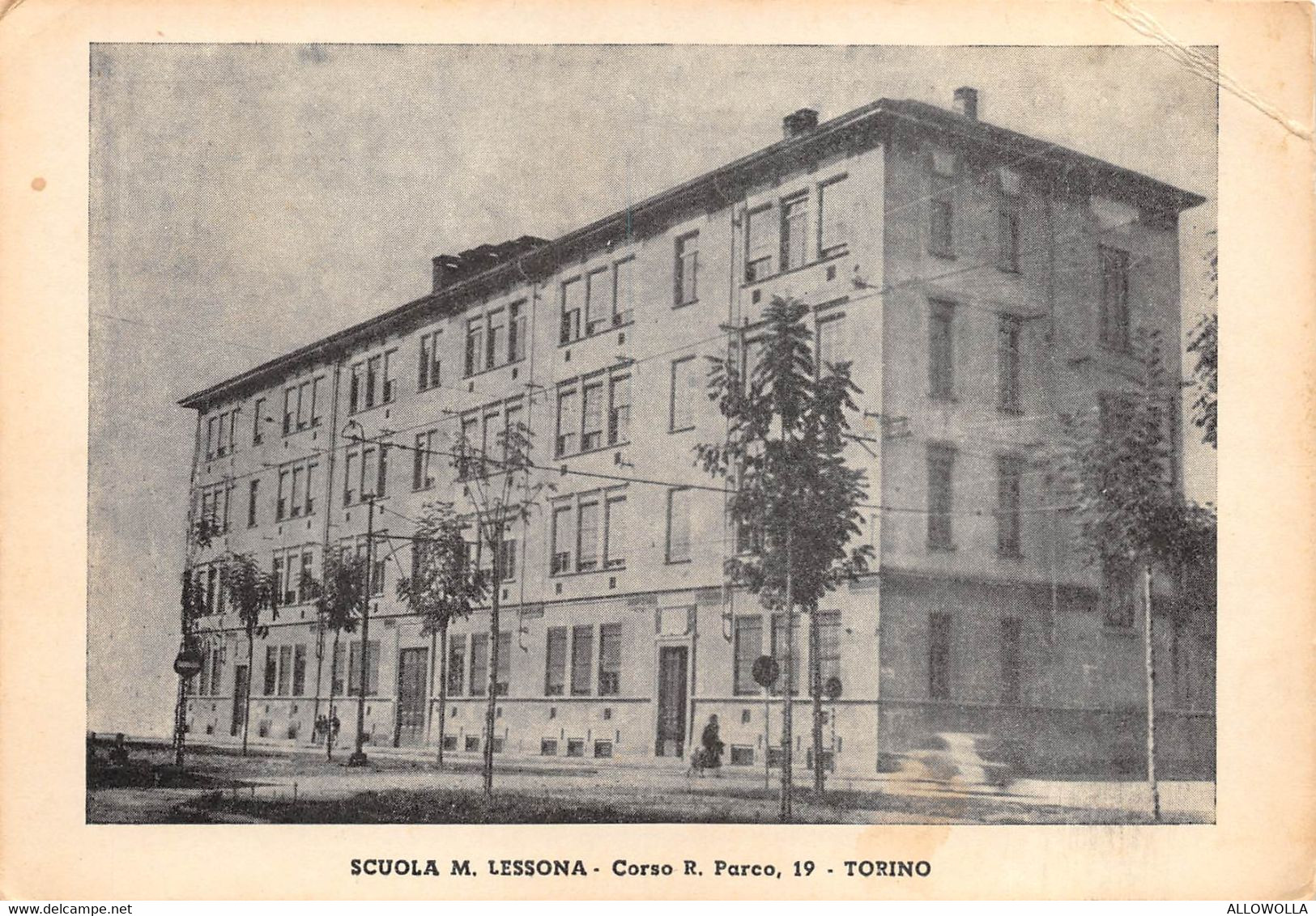 9803"SCUOLA MICHELE LESSONA-CORSO R. PARCO 19-TORINO"-VERA FOTO-CARTOLINA NON SPEDITA - Unterricht, Schulen Und Universitäten