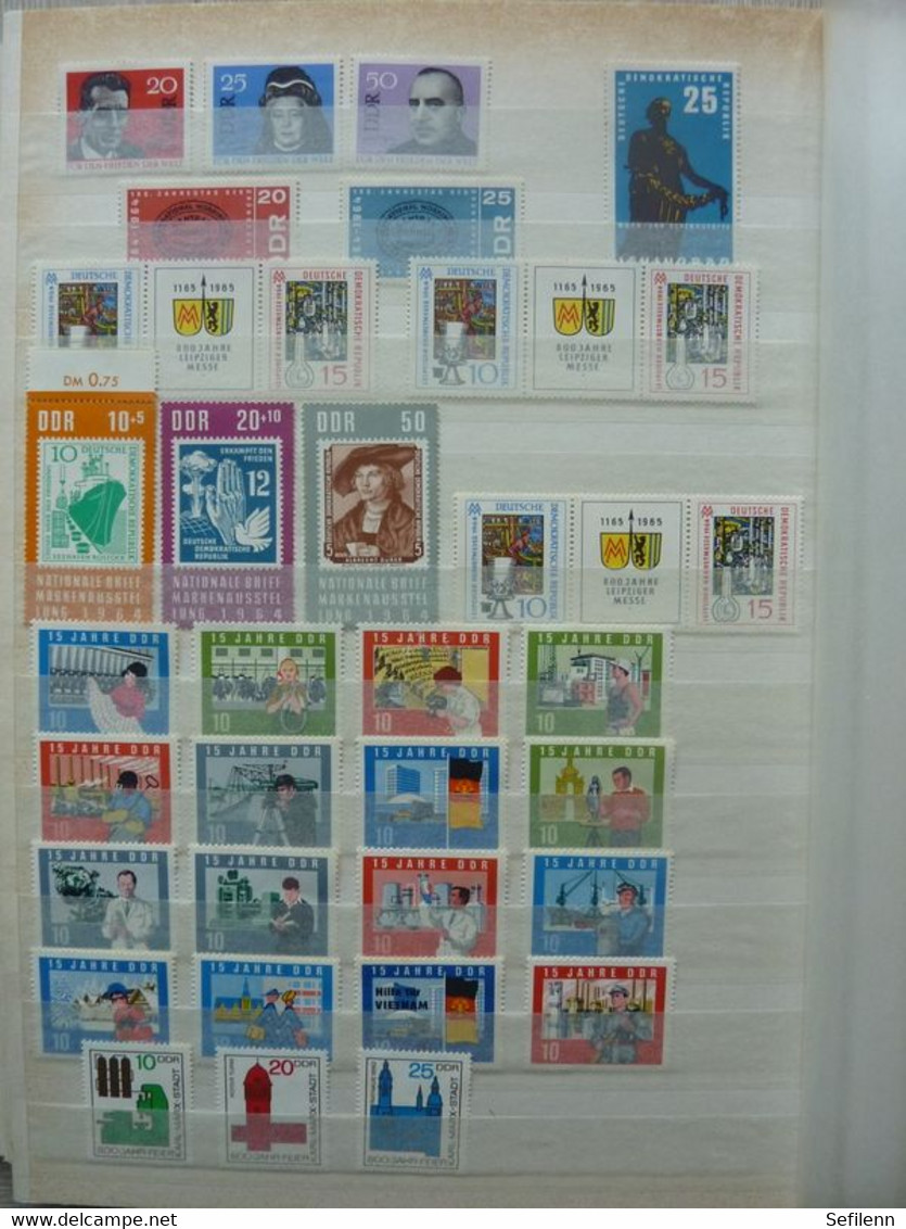 2 Stockbooks with stamps a.o DDR/Commonwealth/Bundespost/Berlin/Topics