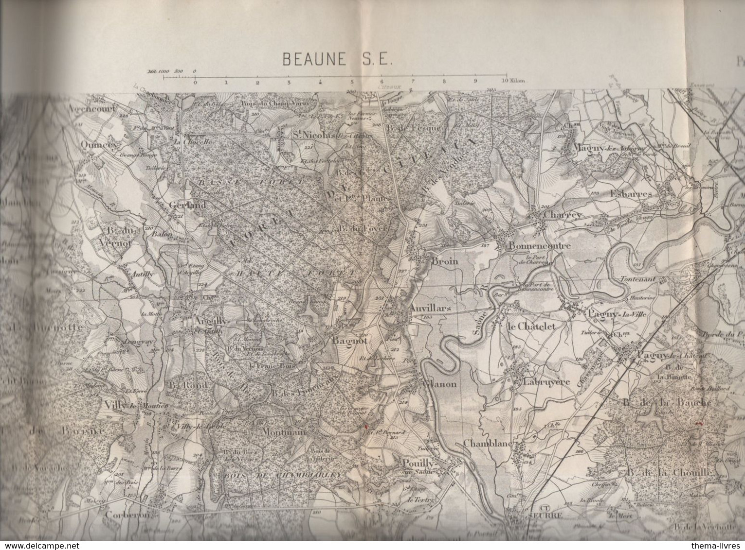 Beaune S.E (21 Côte D'Or) Carte D'état Major  N°125 Révisée 1889.. (M0982) - Cartes Topographiques