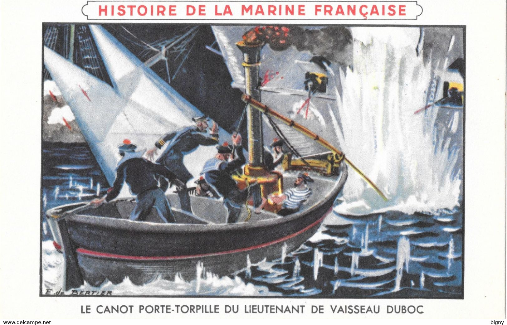 LOT De 11 Chromos " Histoire De La Marine Francaise " - Schiffe