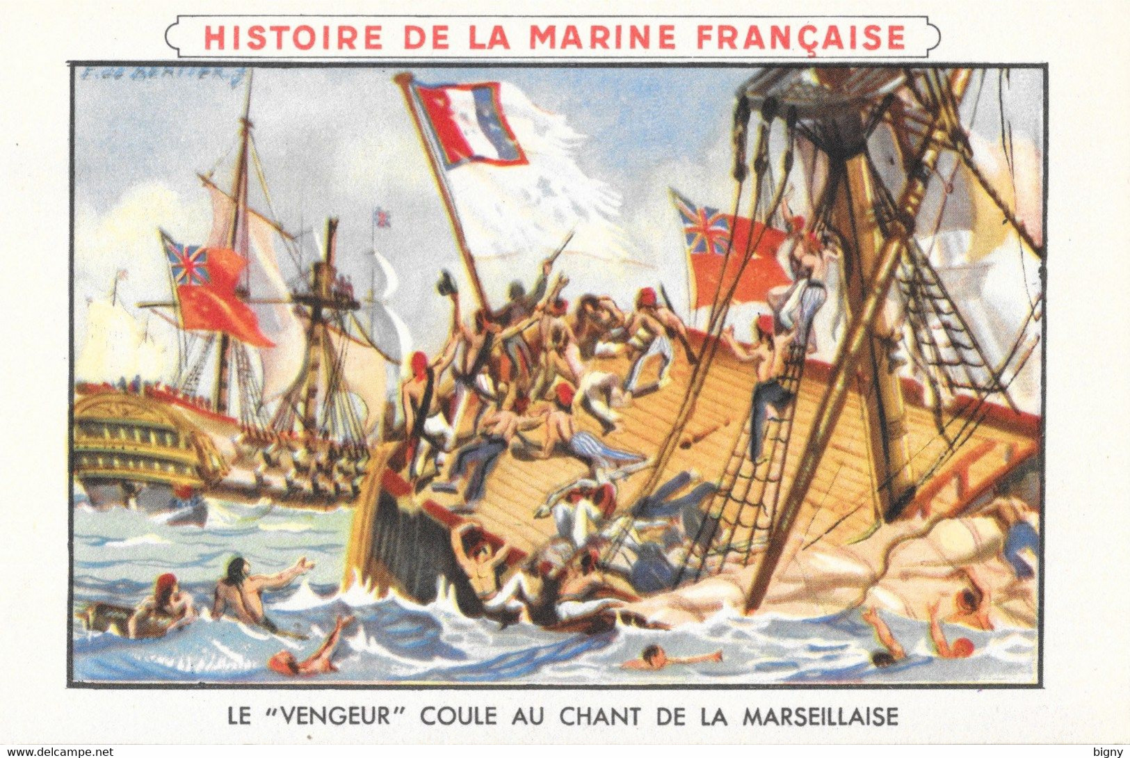 LOT de 11 Chromos " Histoire de la Marine Francaise "