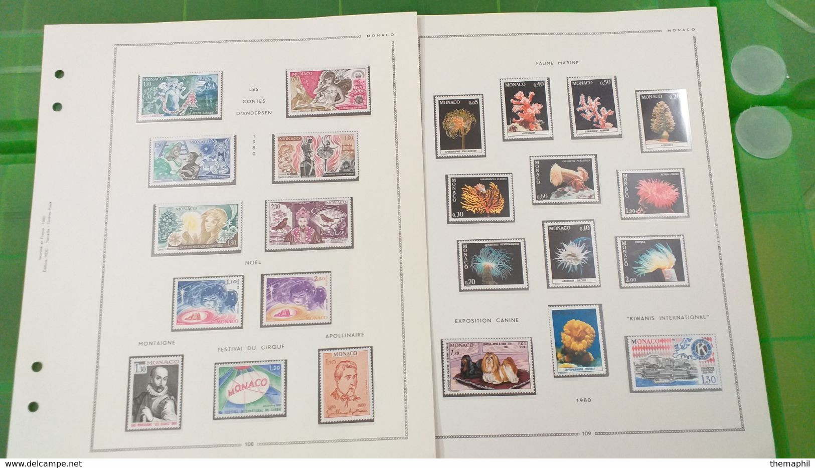 lot n° TH 635  MONACO collection de timbres neufs xx periode 1975 / 1982