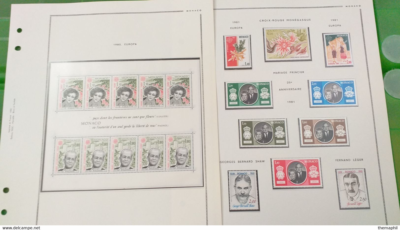 lot n° TH 635  MONACO collection de timbres neufs xx periode 1975 / 1982