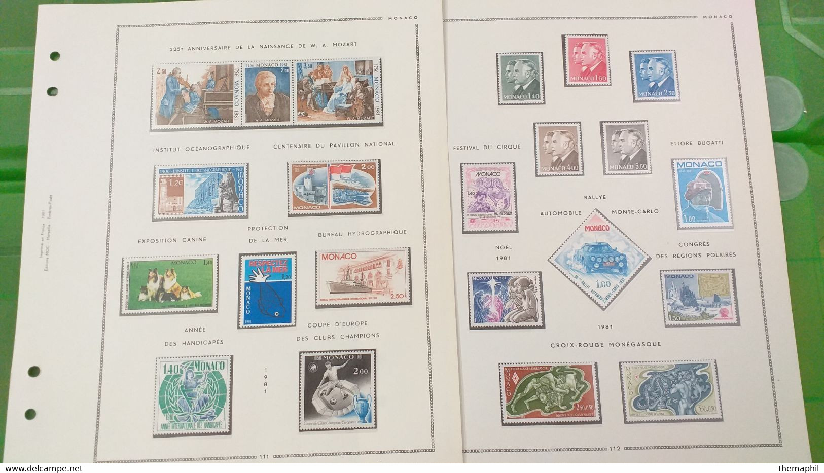 lot n° TH 635  MONACO collection de timbres neufs xx periode 1975 / 1982