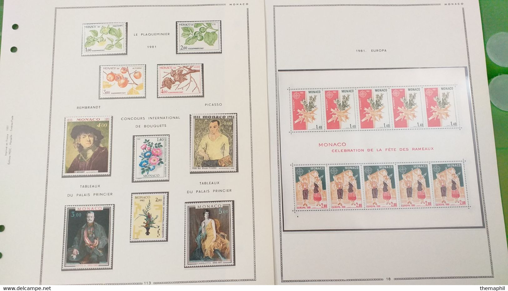 lot n° TH 635  MONACO collection de timbres neufs xx periode 1975 / 1982