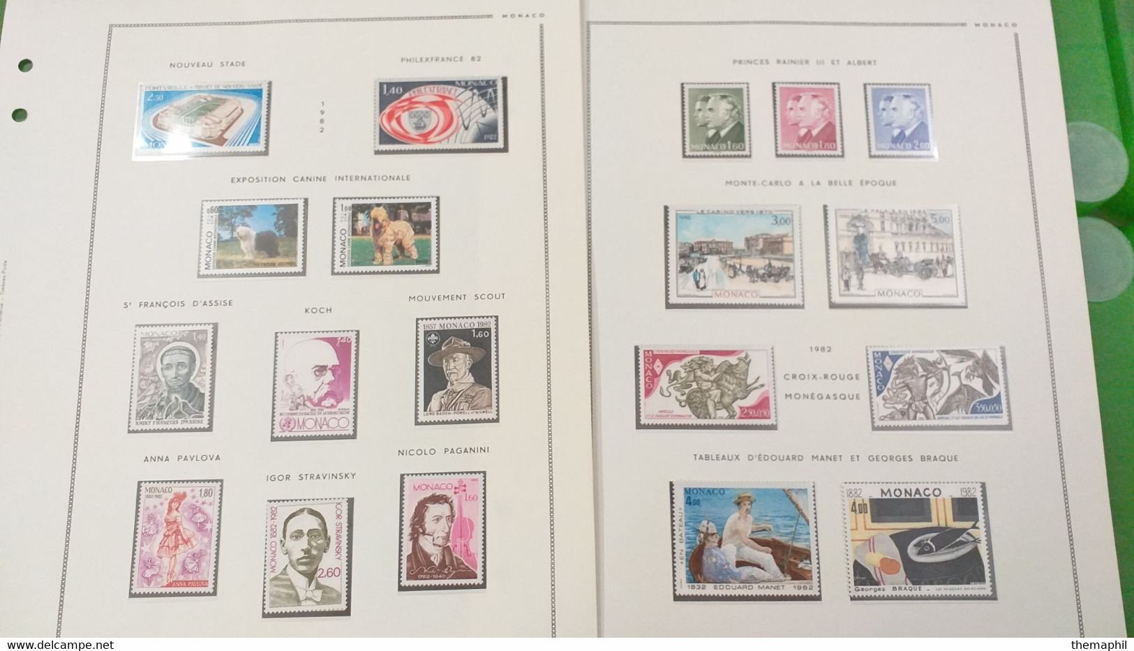 lot n° TH 635  MONACO collection de timbres neufs xx periode 1975 / 1982