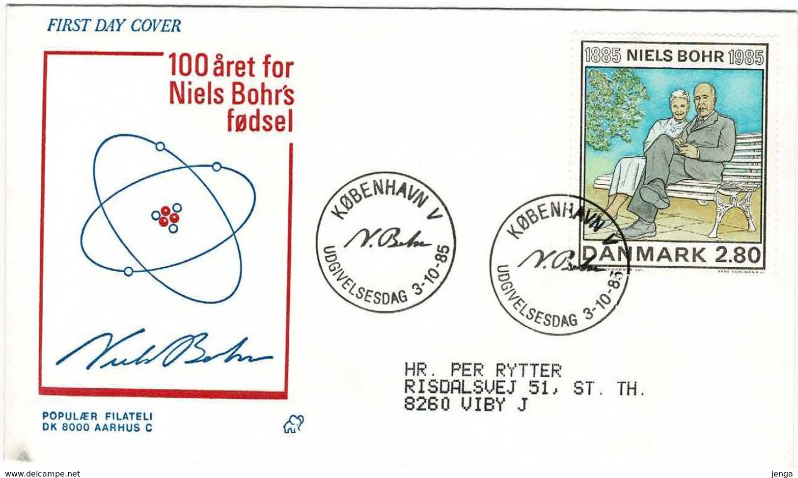 Denmark 1986;  100th Birthday Of Niels Bohr On FDC (Populær Filateli). - FDC