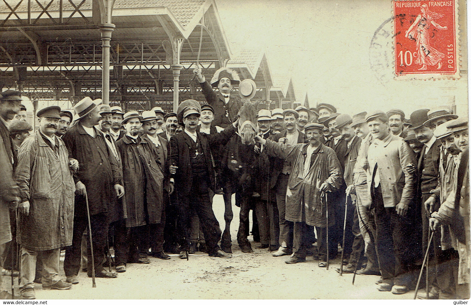 75 Ile De France Paris Gare Montparnasse Marchands De Chevaux (maquignons) TOP Photo Carte Populaire Nogent Gros Plan - Straßenhandel Und Kleingewerbe