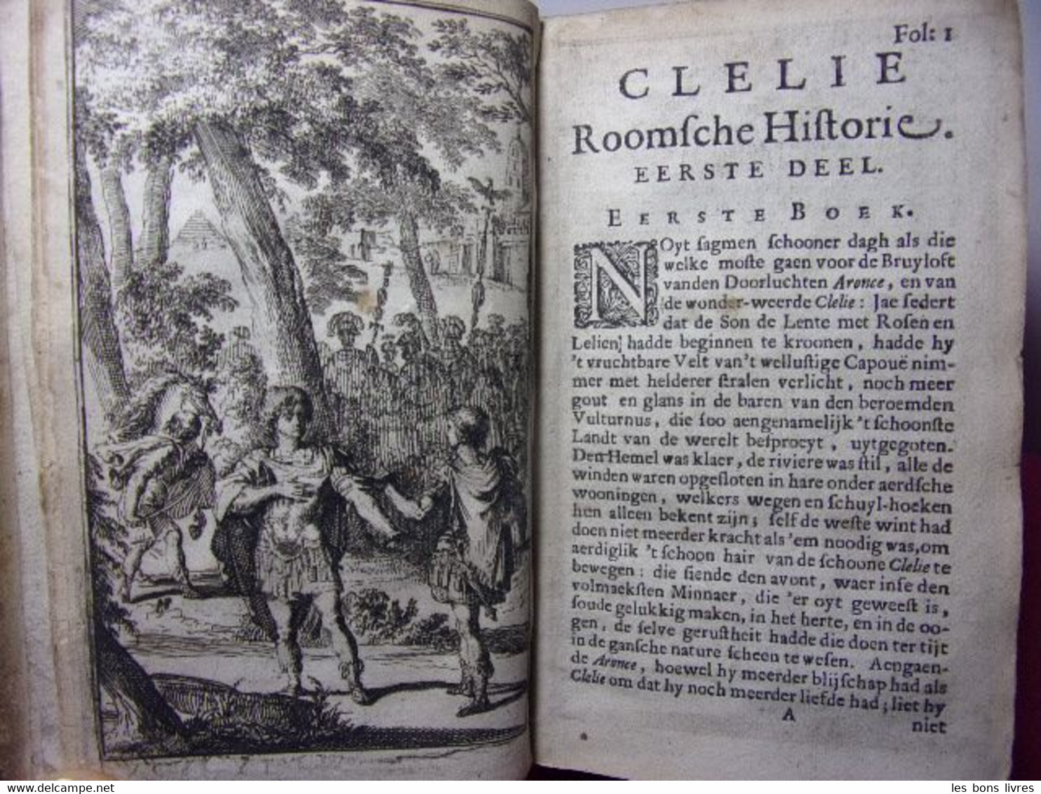 1676. De Scudery. Clélie, roomsche historie I & II ( rarissime)