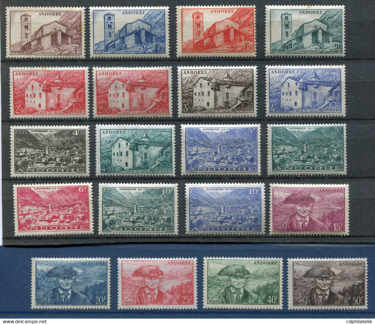 ANDORRE FRANCAIS N°100 / 118 * PAYSAGES - Unused Stamps