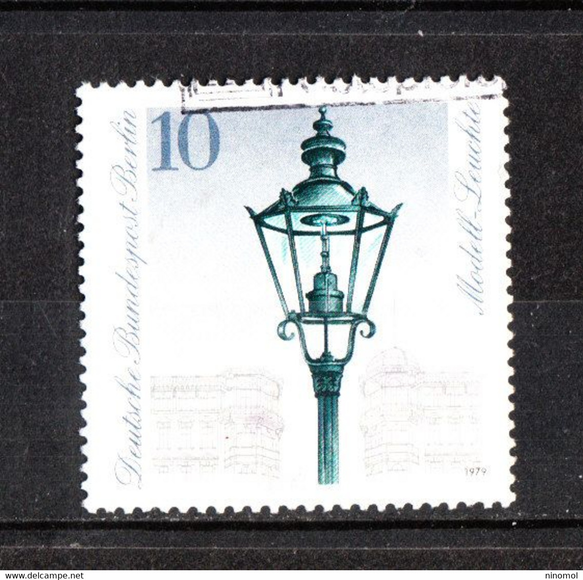 Germania Berlino  -   1979.  Lampione Artistico A Gas. Artistic Gas Lamp. - Verres & Vitraux