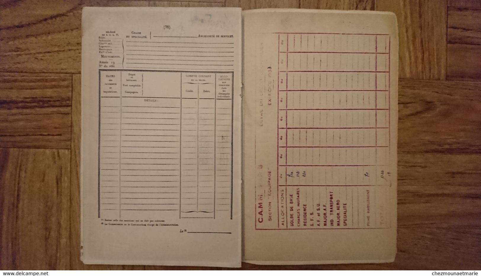 INDOCHINE LIVRET PAIEMENTS D UN QUARTIER MAITRE TIMONIER 1949 1954 BL RICHELIEU SAIGON TONKIN HAIPHONG TOULON CHERBOURG