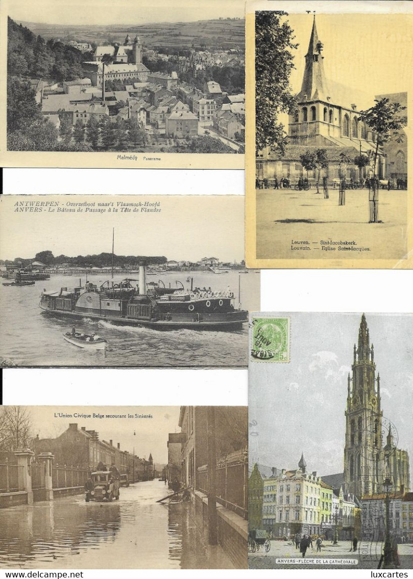 LOT DE 500 CARTES POSTALES BELGIQUE (1900/1950) / LOT OF 500 POSTCARDS BELGIUM / BELGIE (1900/1950). - 500 Cartoline Min.