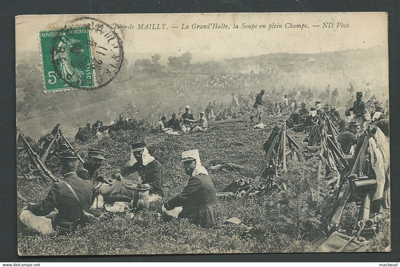 Camp De Mailly - La Grand'halte, La Soupe En Plein Champs Maca1901 - Manovre