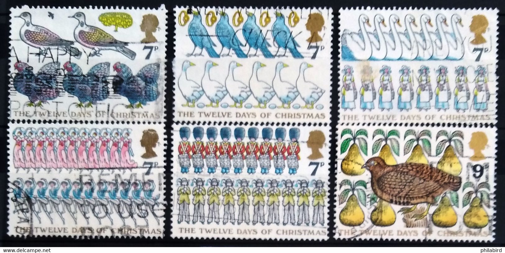 GRANDE-BRETAGNE                      N° 840/845                          OBLITERE - Used Stamps