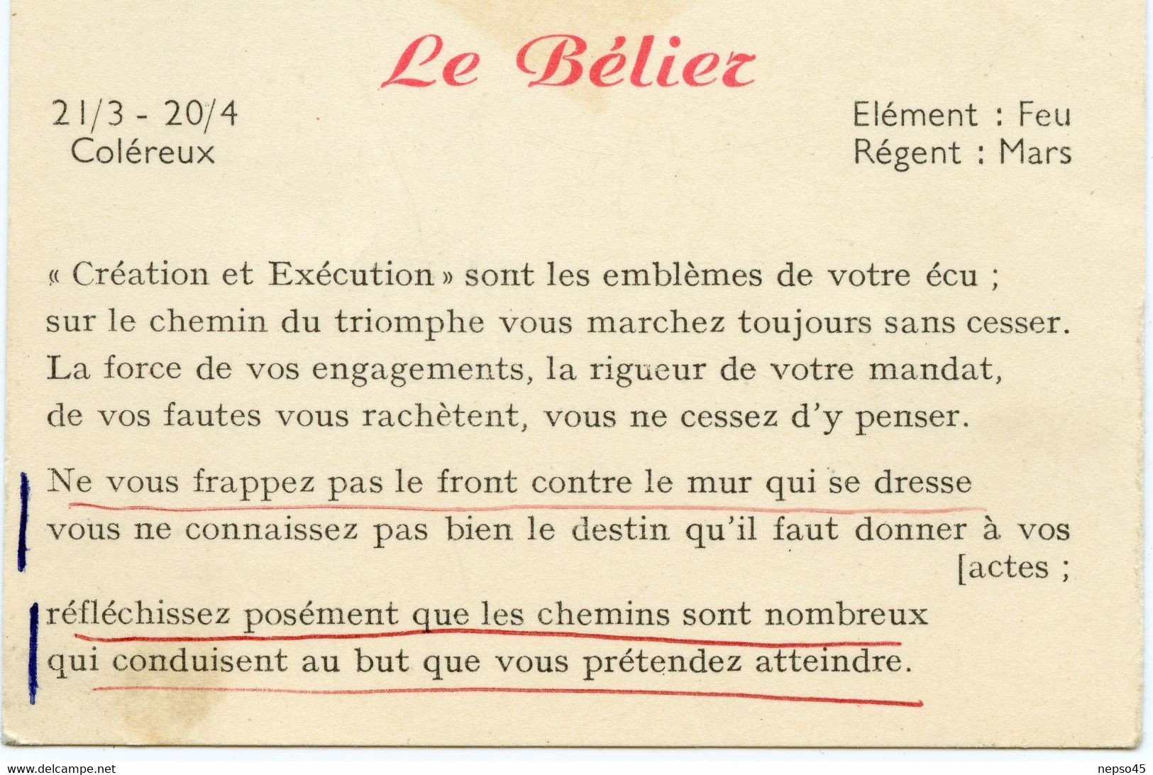 Religions & Croyances. Astrologie. Les Signes Du Zodiaque. Bélier. 21/ 3 - 20/04 Coléreux. élément : Feu. Régent : Mars - Astrologia